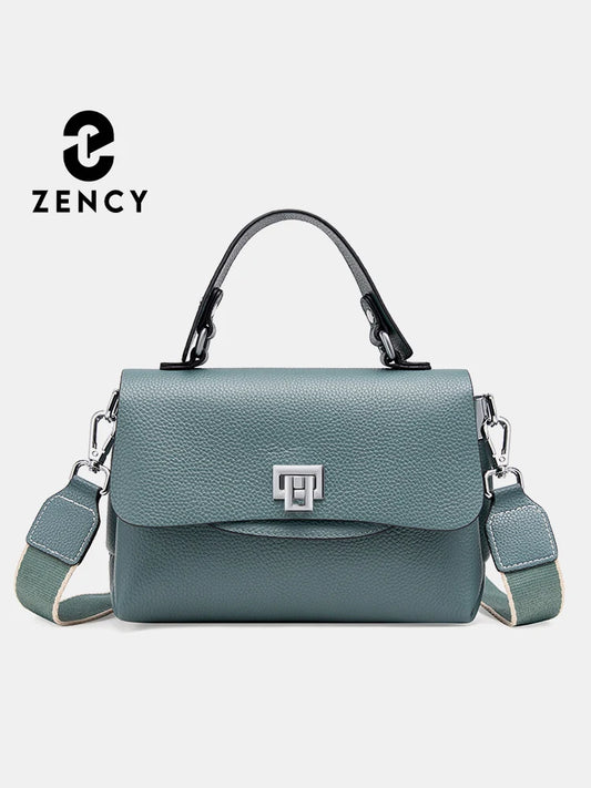 Zency Genuine Leather Top-handle Bag For Women