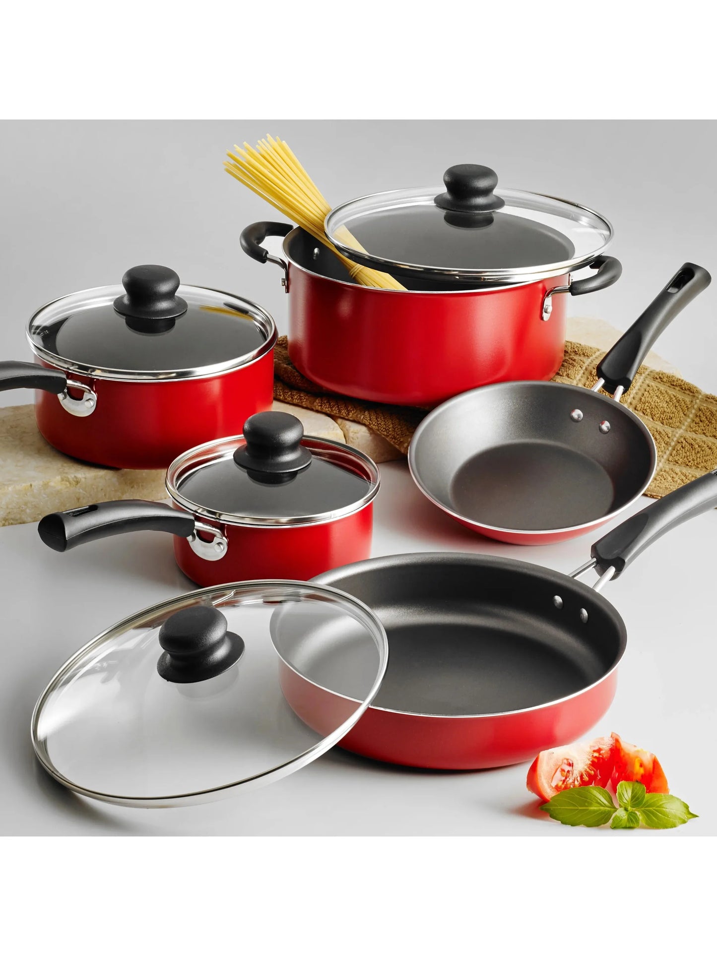 Beautiful and practical 9-piece nonstick cookware set