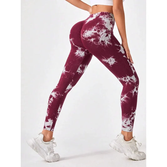 3 Pack Tie Dye Workout Seamless Leggings For Women