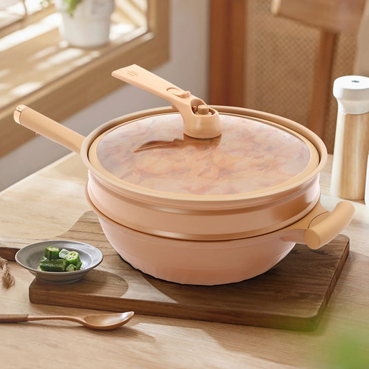 Micro Pressure Cooker with Steamer Basket,