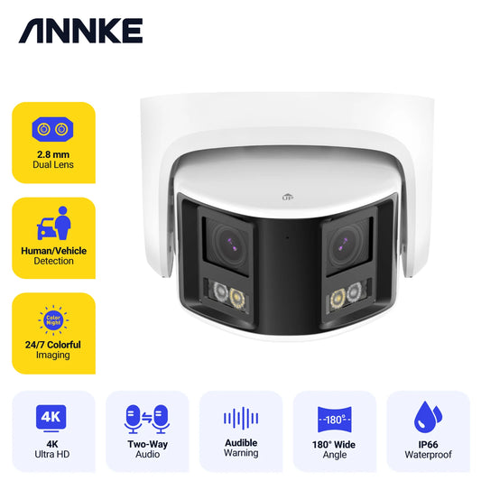 Smart Home 180°  Dual Lens  Outdoor Video Camera