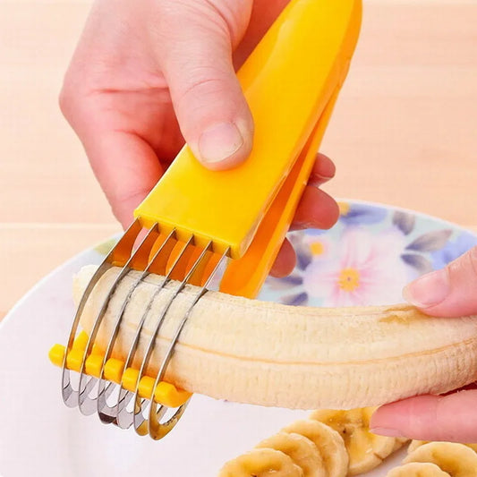 2Pcs/Pack Stainless Steel Slicer Banana Cucumber Carrot